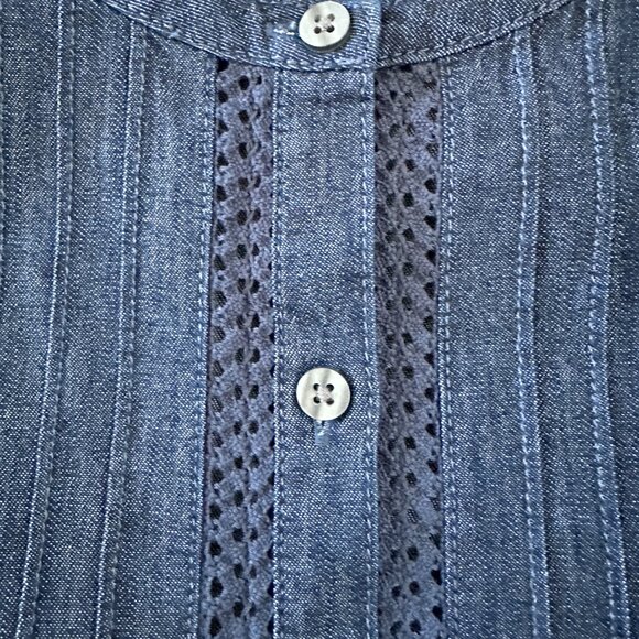 NWT Denim Maxi Dress sz L (T) - Denim Blue - Picture 3 of 16
